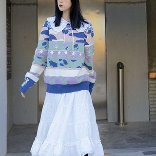 Jacquard Sweater / Collar / Set