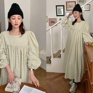 Ditsy Flower Corduroy Long Dress