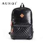 Faux-leather Argyle Backpack