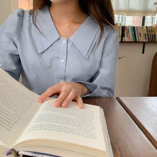 Chelsea-collar Plain Shirt