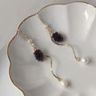 Beaded Grape Drop Earring 1 Pair - B - 884 - Purple Grape - Gold - One Size