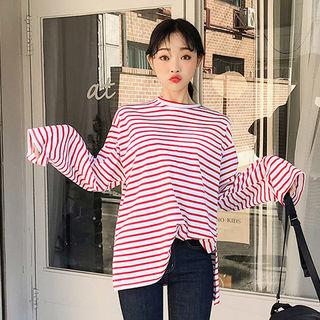 Crewneck Loose-fit Stripe T-shirt