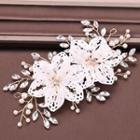 Wedding Faux Crystal Faux Pearl Flower Headpiece White - One Size