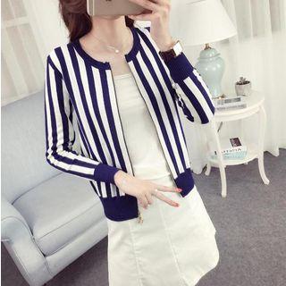 Stripe Zip Cardigan