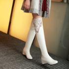 Hidden Wedge Lace Over The Knee Boots