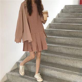 Patterned Halter A-line Dress / Shirt