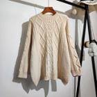 Cable-knit Medium Long Knit Sweater