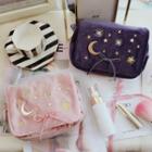 Star Embroidered Makeup Organizer Bag