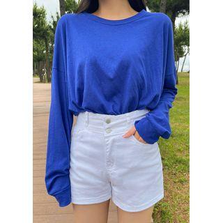 Zip-fly Mid-rise Shorts