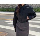 Collared Zip-up Blouson Jacket One Size