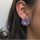 Acrylic Flower Earring 1 Pair - Purple - One Size