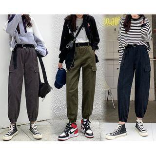 Set: Harem Cargo Pants + Belt