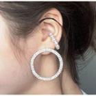 Pearl Hoop Stud Earring