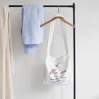 Canvas Printed Tote Bag White - One Size