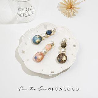 Faux Pearl Galaxy Hair Clip