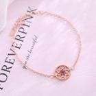 Flower Pendant Bracelet Rose Gold - One Size