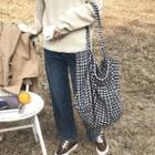 Houndstooth Print Tote Bag