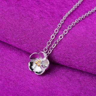 Flower Sterling Silver Pendant Pendant - Silver - One Size