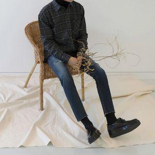 Long-sleeve Boxy-fit Check Flannel Shirt