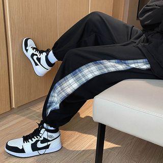Plaid Trim Sweatpants