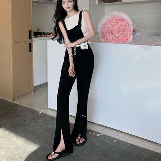 Tank Top / Slit-hem Jumper Pants