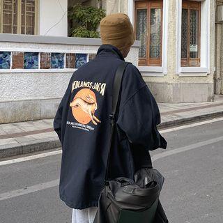 Rabbit Print Zip Jacket