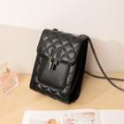 Quilted Flap Crossbody Bag Y033 - Black - One Size
