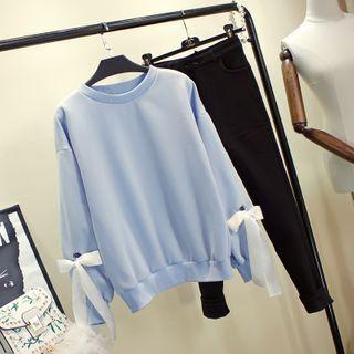 Ribbon-accent Sweatshirt