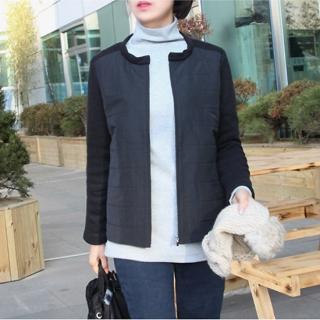 Zip-up Wool Blend Jacket