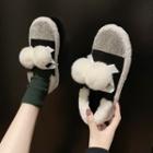 Rhinestone Furry Ankle Snow Boots