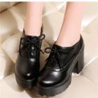 Chunky Heel Ankle Oxfords