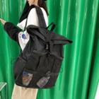 Mesh Pocket Plain Backpack Black - One Size