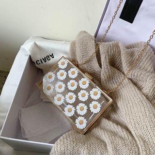 Floral Crossbody Bag Transparent - One Size