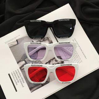 Retro Lettering Square Sunglasses