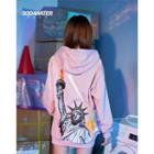 Loose-fit Statue Of Liberty-print Hooded Pullover