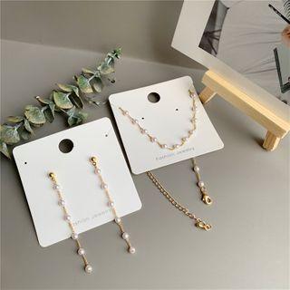Faux Pearl Drop Earring / Choker
