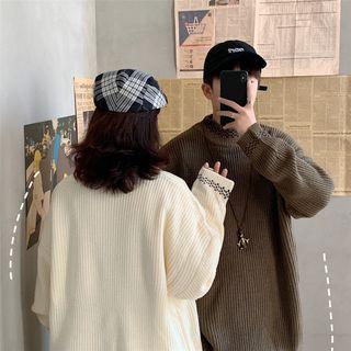 Couple Matching Dotted Oversize Sweater