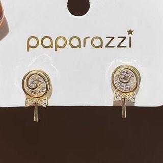 Rhinestone Lollipop Earring 1 Pair - Gold - One Size