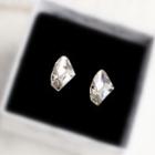 Diamond-cut Faux Crystal Earring