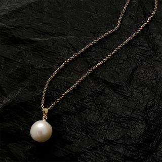 Freshwater Pearl Pendant Necklace Gold - One Size