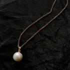 Freshwater Pearl Pendant Necklace Gold - One Size