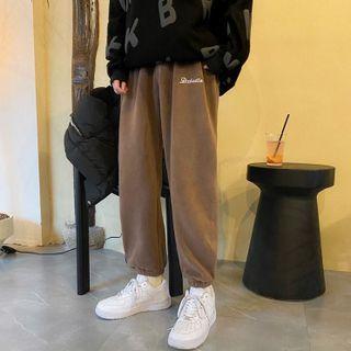 Embroidered Fleece Lined Sweatpants