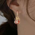Dollar Sign Drop Earring 1 Pair - Gold - One Size