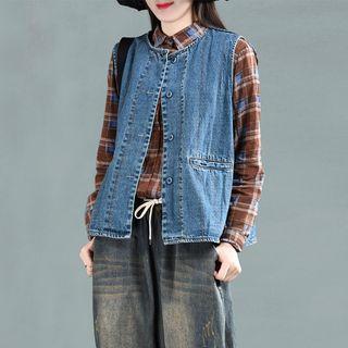 Denim Vest Denim Blue - One Size