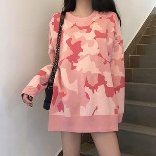 Camouflage Sweater Camouflage - Pink - One Size