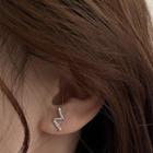 Rhinestone Stud Earring 1 Pr - Silver - One Size