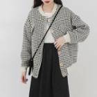 Patterned Button Knit Jacket