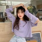 Detachable-sleeve Short-sleeve T-shirt