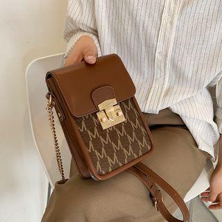 Mini Lettering Flap Chain Crossbody Bag