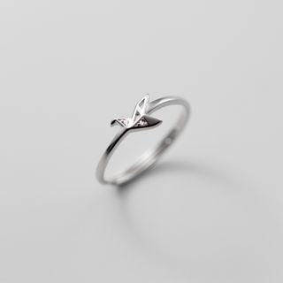 Origami Ring 1 Pc - Silver - One Size